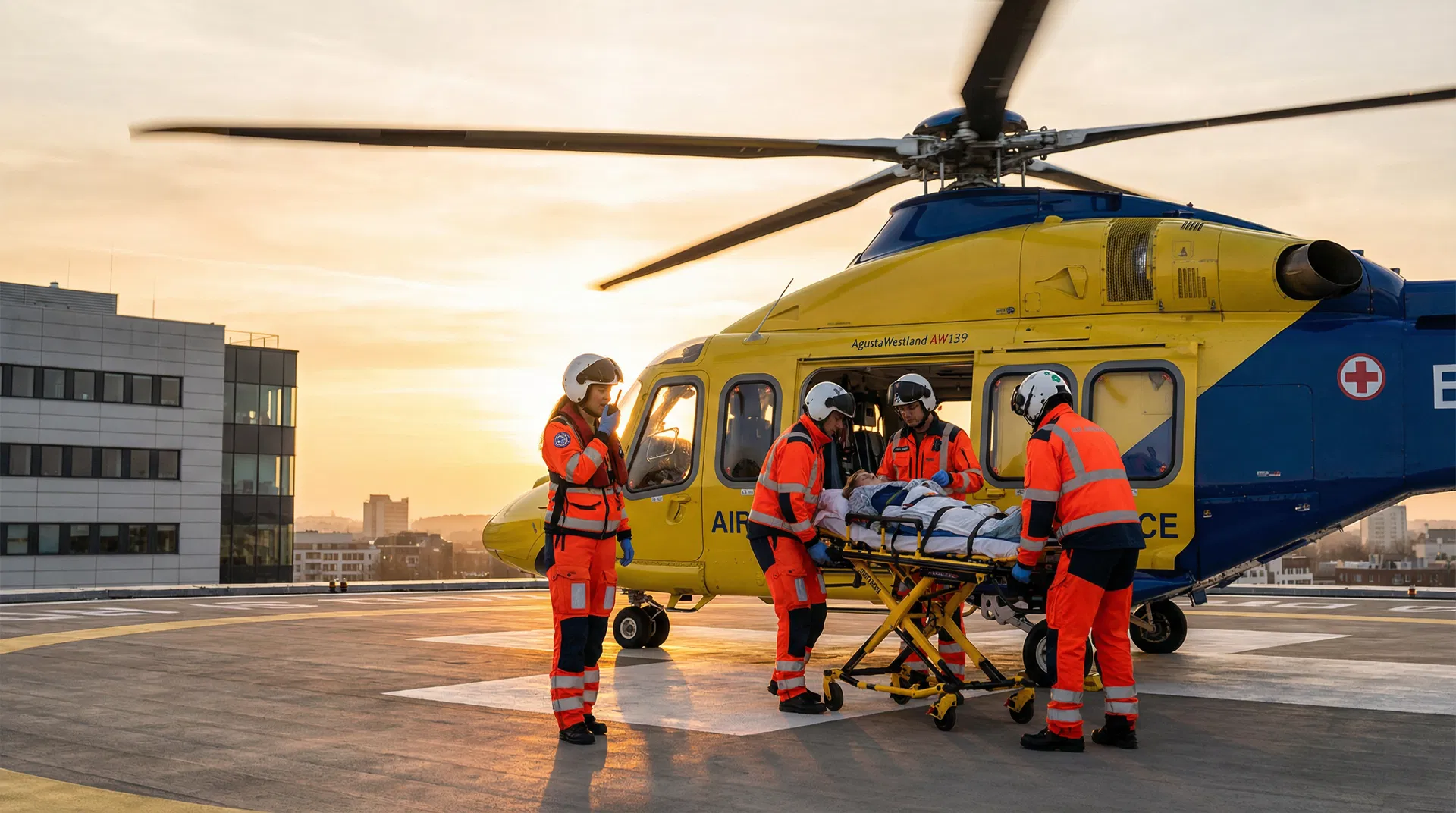 Air ambulance team